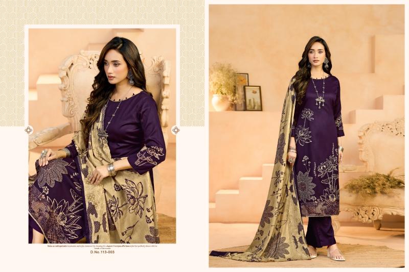 Azara jessika-3 embroidered dress material wholesale